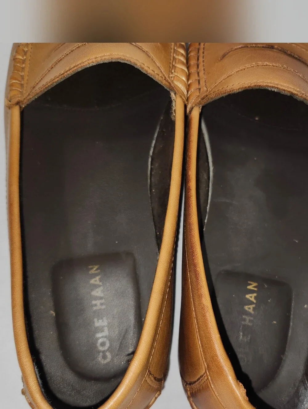 Cole Haan Men's 11 M Tan Leather Penny Loafers Slip On Shoes